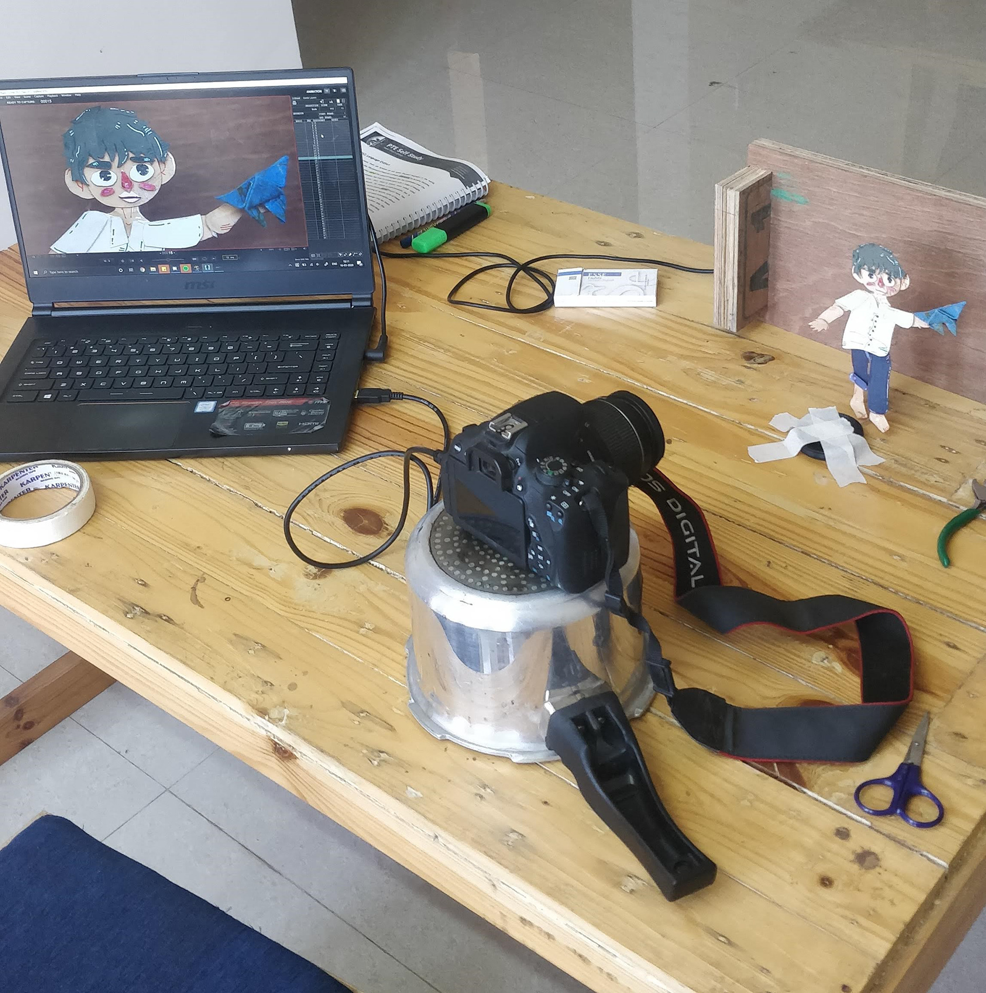 At-home setup, daylight corner